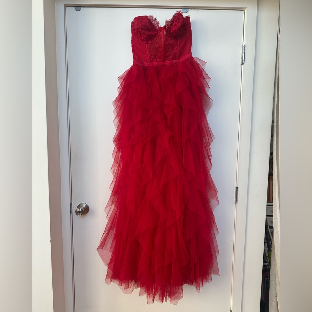 For Love And Lemons Strapless Red Dress - Picture 4 of 7